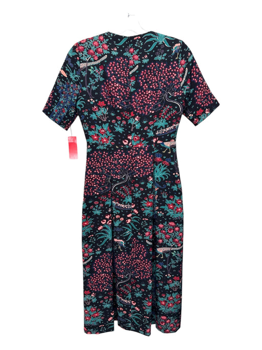 Tuckernuck Size XS Black, Blue, Red Polyester Blend Short Sleeve Maxi Dress Black, Blue, Red / XS