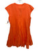 Marea Size XS Neon Orange Cotton Cap Sleeve Pintuck Button Front Tiered Dress Neon Orange / XS