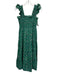 Hill House Size XS Green, Pink, Yellow Cotton Ruffle Cap Sleeve Floral Dress Green, Pink, Yellow / XS