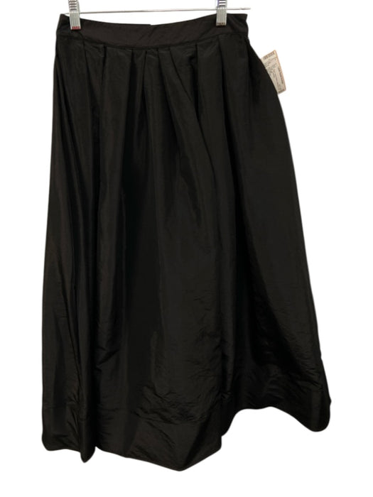 Free People Size XS Black Nylon Blend Gathered Full Length Skirt Black / XS