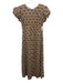 Doen Size S Red, Beige, Green Organic Cotton fitted waist Floral Tie Back Dress Red, Beige, Green / S