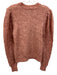 Berenice Size S Rose Pink Mohair Blend Open Knit Puff Shoulder Sweater Rose Pink / S