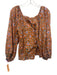 Cleobella Size XS Orange, Teal & Multi Organic Cotton Block Printed Floral Top Orange, Teal & Multi / XS
