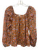 Cleobella Size XS Orange, Teal & Multi Organic Cotton Block Printed Floral Top Orange, Teal & Multi / XS