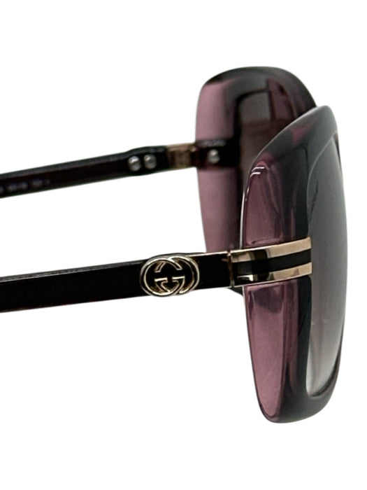Gucci Purple Acetate Gradient Lens Rectangle Sunglasses Purple