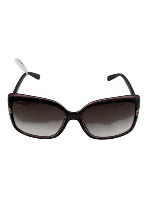 Gucci Purple Acetate Gradient Lens Rectangle Sunglasses Purple