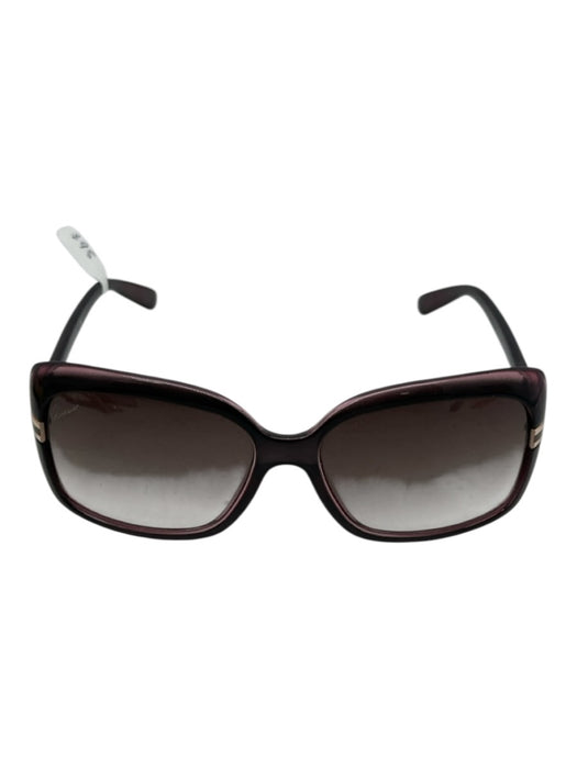 Gucci Purple Acetate Gradient Lens Rectangle Sunglasses Purple