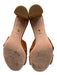 Veronica Beard Shoe Size 9 Tan Brown Leather Upper Suede Knot Block Heel Sandals Tan Brown / 9