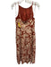 Banana Republic Factory Size 6 Cream & Brown Linen Blend Botanical Print Dress Cream & Brown / 6