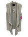 Lafayette 148 Size Medium Light Gray Linen Sleeveless Fringe Edging Cardigan Light Gray / Medium