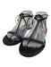 Stella McCartney Shoe Size 38.5 Black Faux Leather Toe Strap T Strap Sandals Black / 38.5