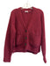 A.L.C. Size S Burgundy Red Acrylic, Alpaca, Wool Chunky Knit Button Cardigan Burgundy Red / S