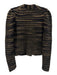 Veronica Beard Size M Brown, Green & Black Alpaca & Nylon Chunky Knit Cardigan Brown, Green & Black / M