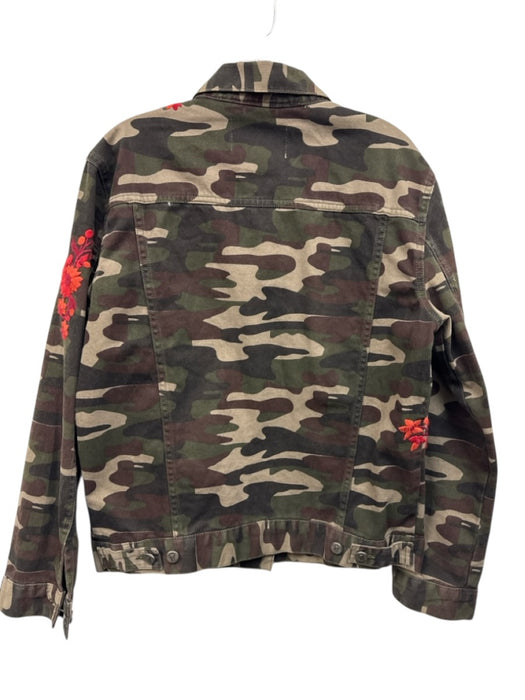 Pilcro and the Letterpress Size M Brown, Green & Red Cotton Camoflage Jacket Brown, Green & Red / M