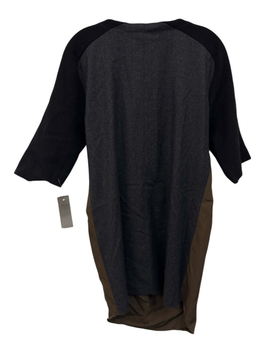 Ter Et Bantine Size 42 Brown, Gray & Black Wool & Viscose Blend Tunic Dress Brown, Gray & Black / 42