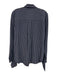 Theory Size M Navy Blue & White Silk Pin Stripe Long Sleeve Button Down Top Navy Blue & White / M