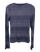Rag & Bone Size M Blue Rayon & Polyester Long Sleeve Ribbed Half Button Top Blue / M