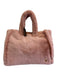 Freed 1921 Pink Polyester Faux Fur Double Handle Interior Pocket Tote Bag Pink / L