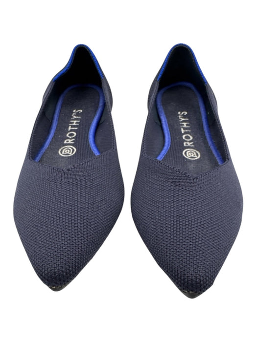 Rothy's Shoe Size 8.5 Navy Blue textile upper Knit Pointed Toe Flats Navy Blue / 8.5