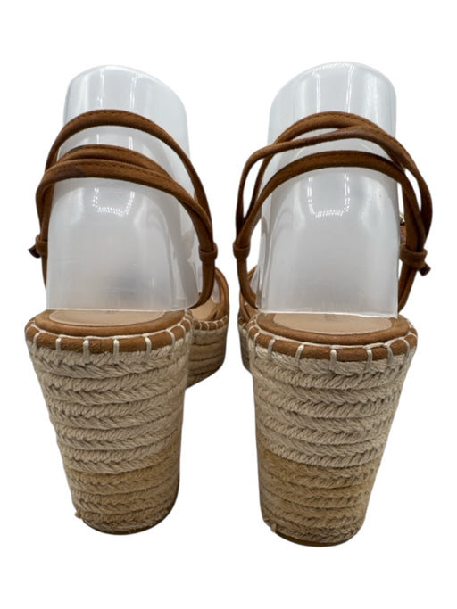 Veronica Beard Shoe Size 8 Brown & Beige Suede Jute Strappy Platform Wedges Brown & Beige / 8
