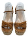 Veronica Beard Shoe Size 8 Brown & Beige Suede Jute Strappy Platform Wedges Brown & Beige / 8