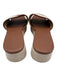L'agence Shoe Size 8 Beige & Brown Canvas Leather trim Platform Sandals Beige & Brown / 8