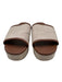 L'agence Shoe Size 8 Beige & Brown Canvas Leather trim Platform Sandals Beige & Brown / 8