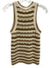 Veronica Beard Size XS Brown & Cream Cotton & Nylon Sleeveless Stripe Sweater Brown & Cream / XS