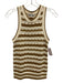 Veronica Beard Size XS Brown & Cream Cotton & Nylon Sleeveless Stripe Sweater Brown & Cream / XS