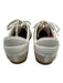 Closed Shoe Size 38 Gray & White Suede & Leather Scallop Detail Lace Up Sneakers Gray & White / 38