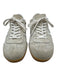 Closed Shoe Size 38 Gray & White Suede & Leather Scallop Detail Lace Up Sneakers Gray & White / 38