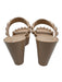 Carmen Sol Shoe Size 8 Beige Rubber Rockstud 2 Strap Mule Platform Wedges Beige / 8