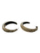Alexis Bittar Champagne & Silver Lucite Rhinestone Hoop Post Back Earrings Champagne & Silver