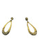 Alexis Bittar Gold & Clear 14KT Gold Fill Rhinestone Hook Tear Drop Earrings Gold & Clear