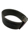 Cynthia Desser Gunmetal & Gold Leather & Brass Chainlink Magnetic Clasp Bracelet Gunmetal & Gold