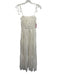 Elan Size Small White Spaghetti Strap smocked Elastic Waist Tiered Dress White / Small