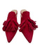 Bells & Becks Shoe Size 37.5 Red Leather Suede Pointed Toe Tassels Mules Red / 37.5