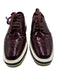 Prada Shoe Size 37.5 Maroon & Black Patent Leather Pointed Toe Perforated Oxford Maroon & Black / 37.5