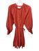 Cleobella Size M Orange Cotton Swiss Dots Half Button Long Sleeve Dress Orange / M