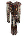 Farm Rio Size M Beige, Blue, & Multi Viscose Abstract Floral Long Sleeve Dress Beige, Blue, & Multi / M