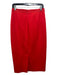 Boden Size 6R Red Orange Viscose Blend Back Zip Pencil Knee Length Skirt Red Orange / 6R