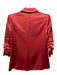 Cinq a Sept Size 2 Rust Red Triacetate Blend Satin Scrunched Sleeves Jacket Rust Red / 2