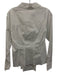 Veronica Beard Size 2 White Cotton Blend Long Sleeve Asymmetric Pleat Detail Top White / 2