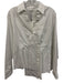 Veronica Beard Size 2 White Cotton Blend Long Sleeve Asymmetric Pleat Detail Top White / 2