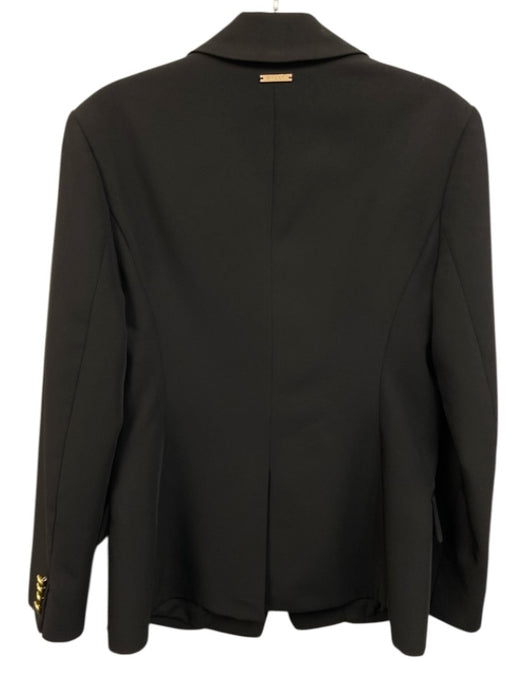 Milly Size 6 Black Polyester Blend Flap Pocket One Button Blazer Jacket Black / 6