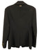 Milly Size 6 Black Polyester Blend Flap Pocket One Button Blazer Jacket Black / 6