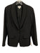 Milly Size 6 Black Polyester Blend Flap Pocket One Button Blazer Jacket Black / 6