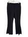 Milly Size 8 Black Polyester Blend Pintuck Front Ankle Slits Crop Flare Pants Black / 8