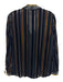 L'agence Size S Black, Green, Multi Viscose & Nylon Long Sleeve Striped Top Black, Green, Multi / S