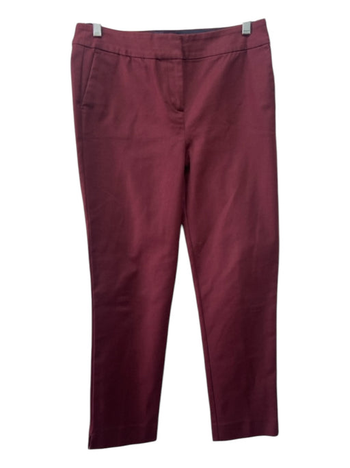 Boden Size 6R Burgundy Red Cotton Low Rise Crop Straight Pants Burgundy Red / 6R